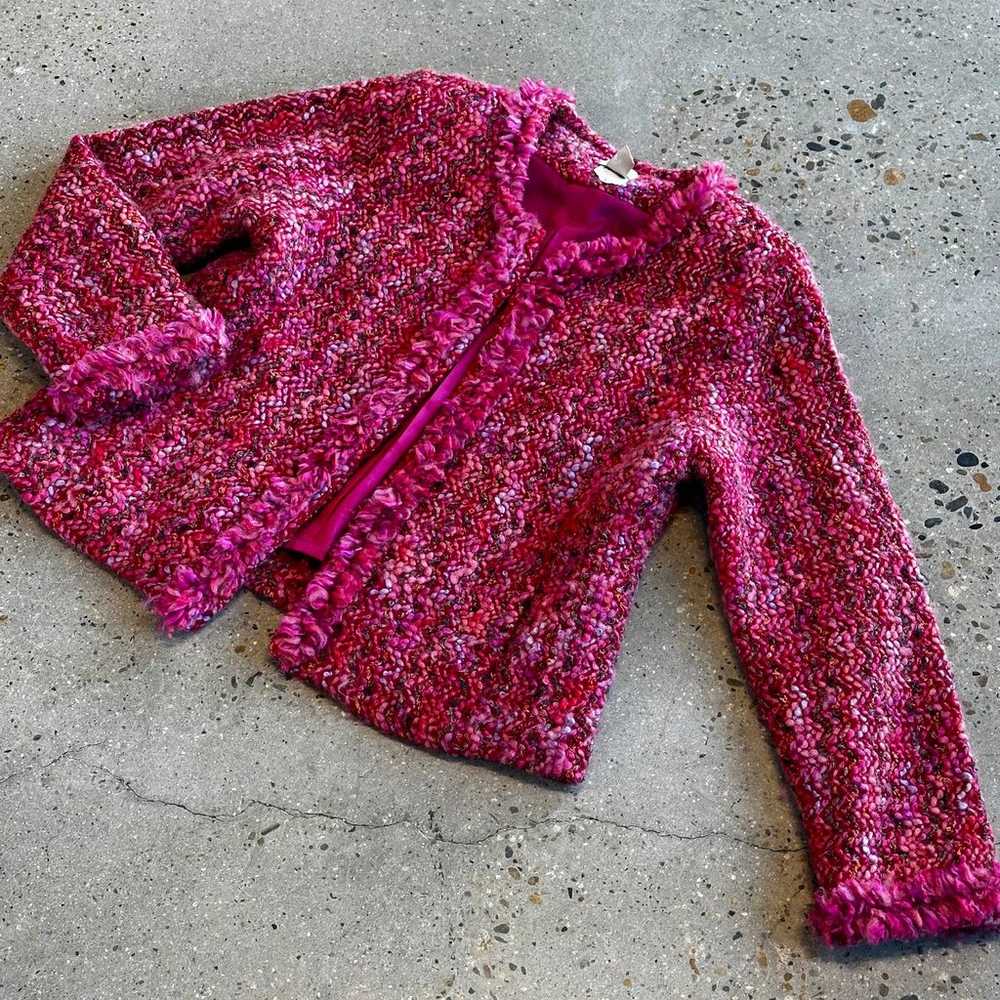 Sigrid Olsen Sport Pink Tweed Jacket - image 4