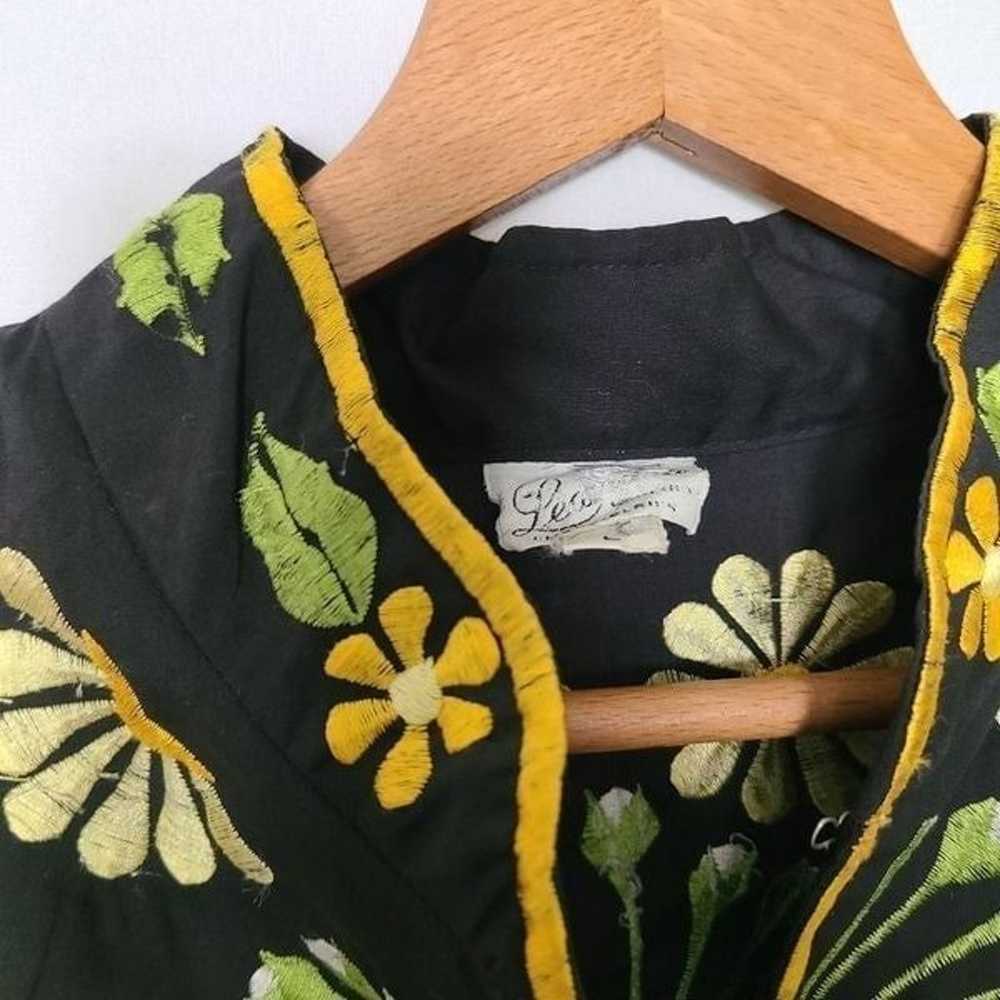 1970's Vintage Vivid Embroidered Caftan  Kimono B… - image 4