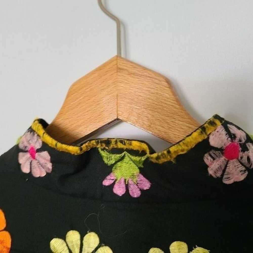 1970's Vintage Vivid Embroidered Caftan  Kimono B… - image 5