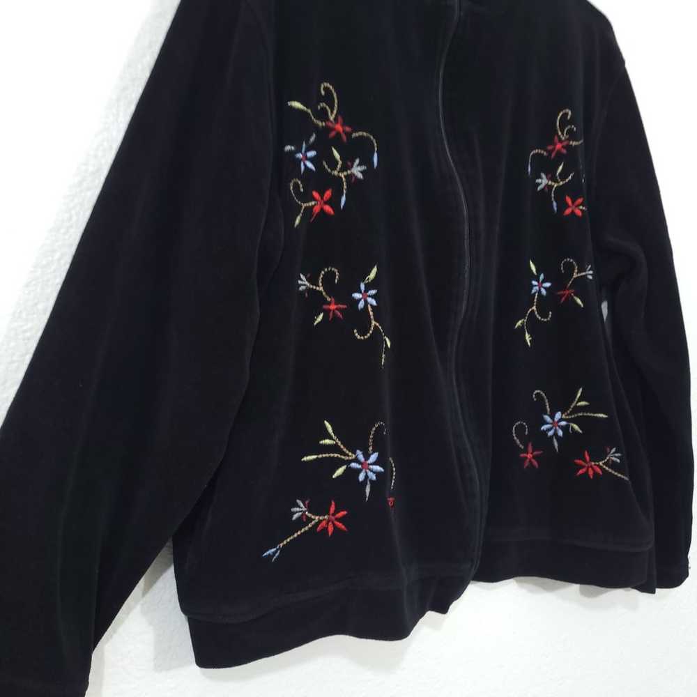 Vintage Capacity Knits Jacket Womens  XL Black Ve… - image 10