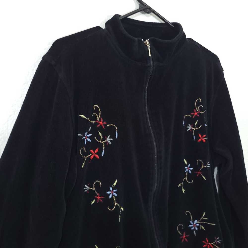 Vintage Capacity Knits Jacket Womens  XL Black Ve… - image 9