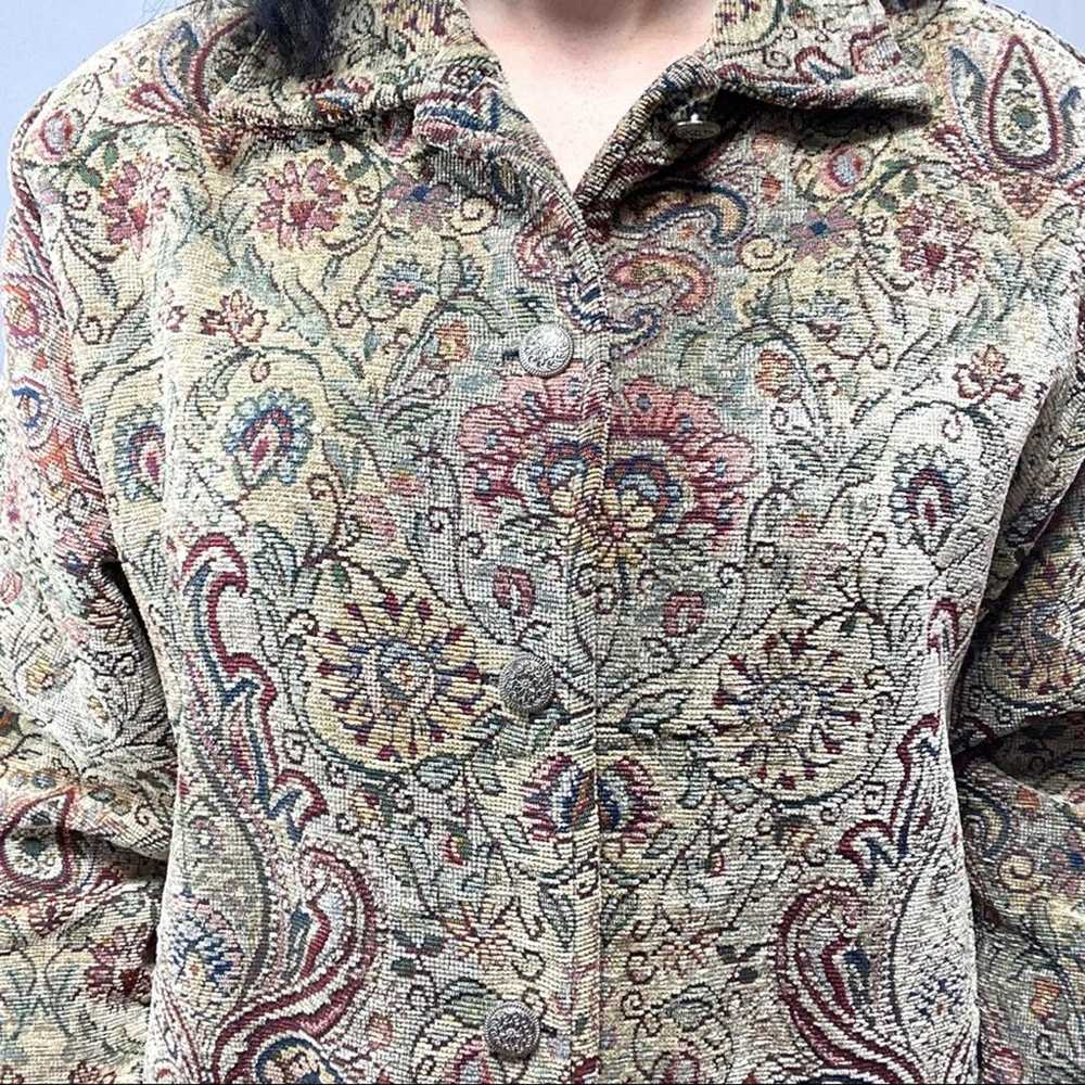 Vintage Tapestry Grandma Shacket Jacket Size XL - image 4