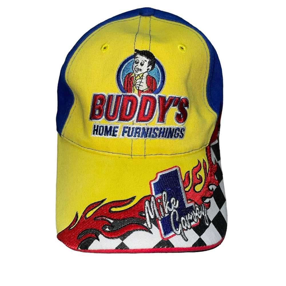 Vintage Y2K Strapback Hat Mike Garvey NASCAR Raci… - image 1