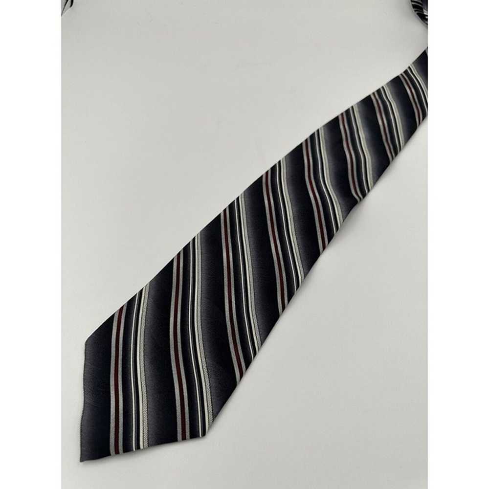 Designer Ties Pierre Cardin Tie Black Gray Red St… - image 1
