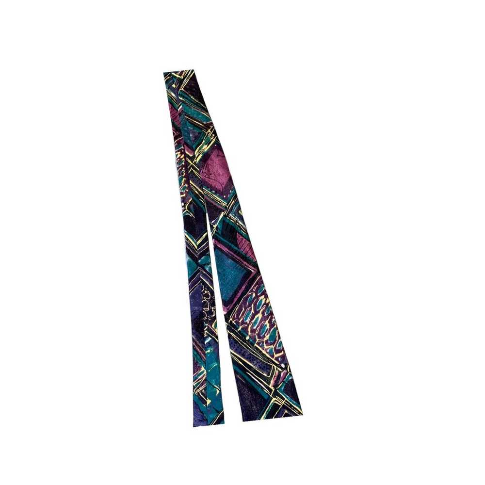 Vintage Mens Rooster Tie Vibrant Colorful Gorgeou… - image 3