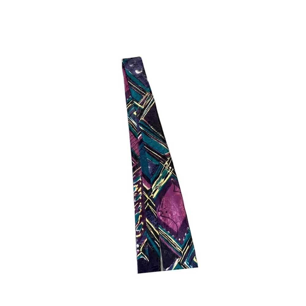 Vintage Mens Rooster Tie Vibrant Colorful Gorgeou… - image 4