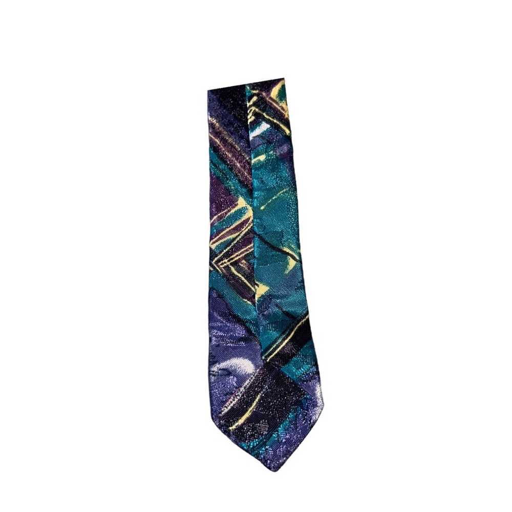 Vintage Mens Rooster Tie Vibrant Colorful Gorgeou… - image 7