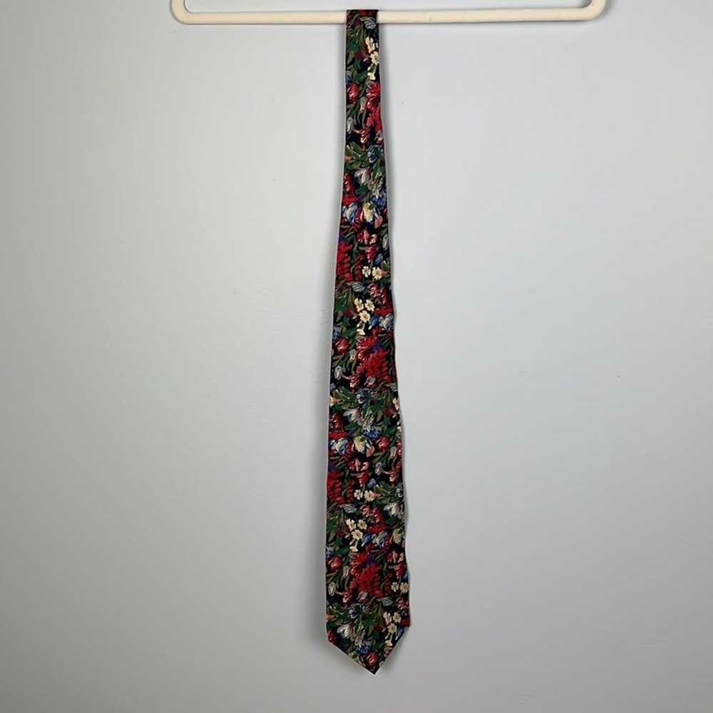 Liberty of London vintage 100% silk floral tie - image 2