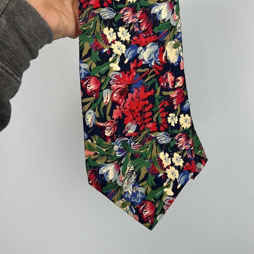 Liberty of London vintage 100% silk floral tie - image 4