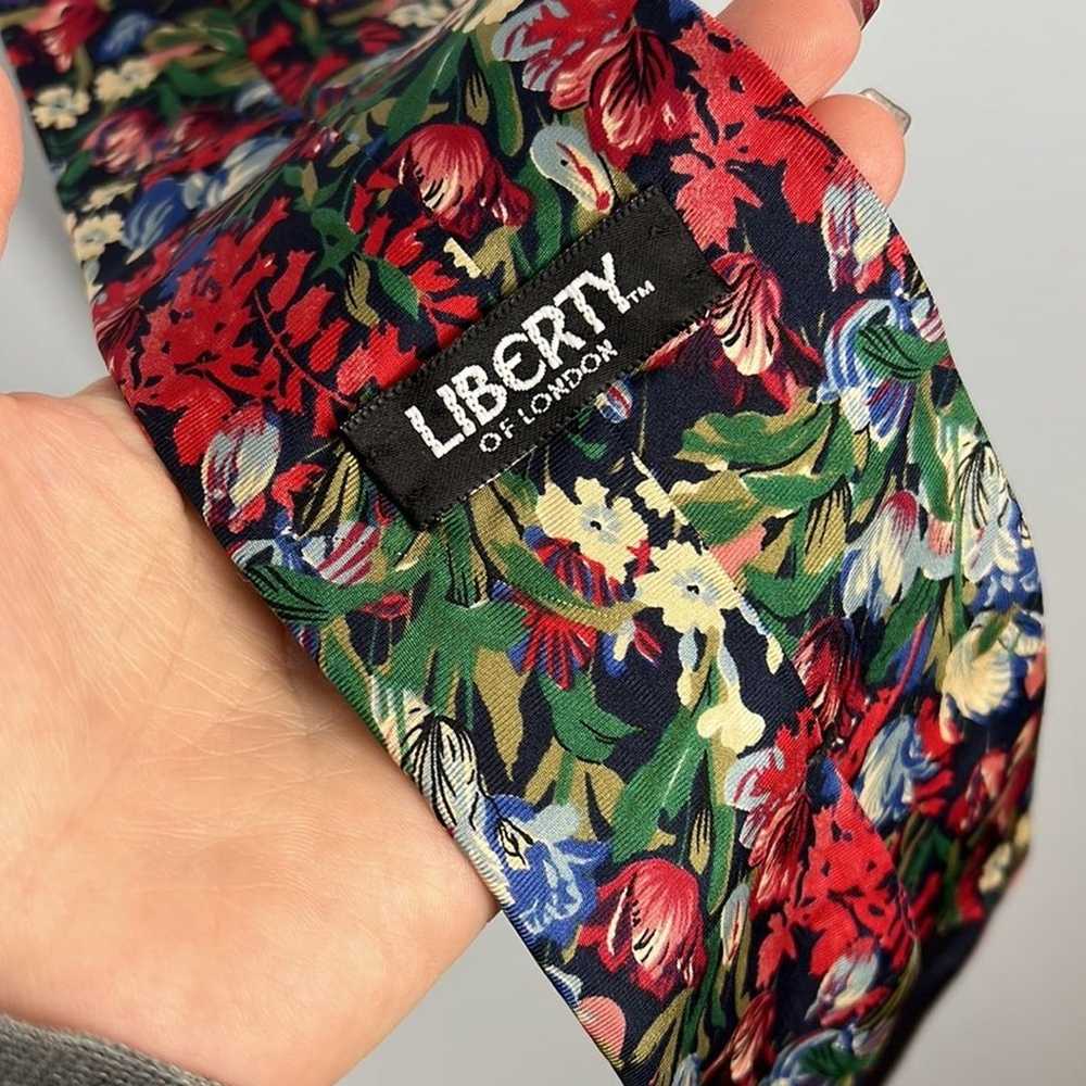 Liberty of London vintage 100% silk floral tie - image 5
