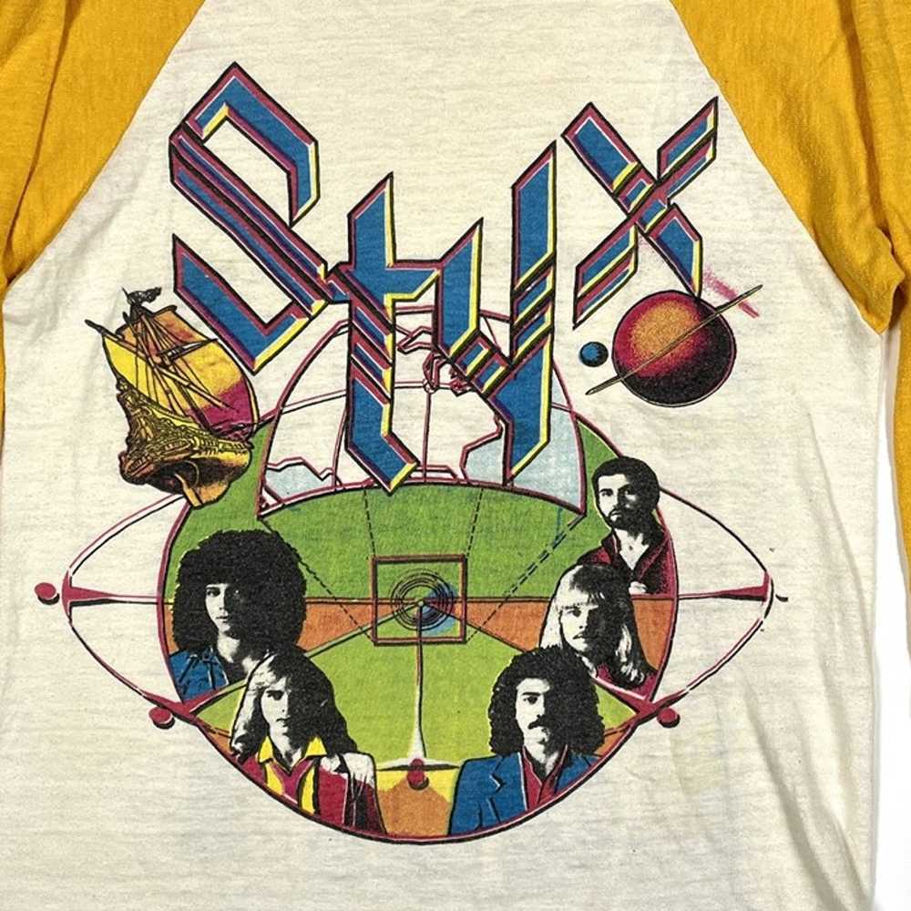 Vintage 70s Styx In Concert 79 Raglan T-Shirt Siz… - image 5