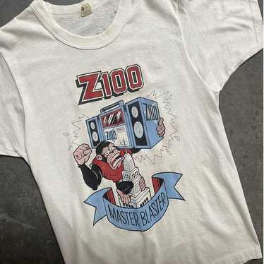 Z100 FM Radio Vintage 80s Graphic T-Shirt - image 1