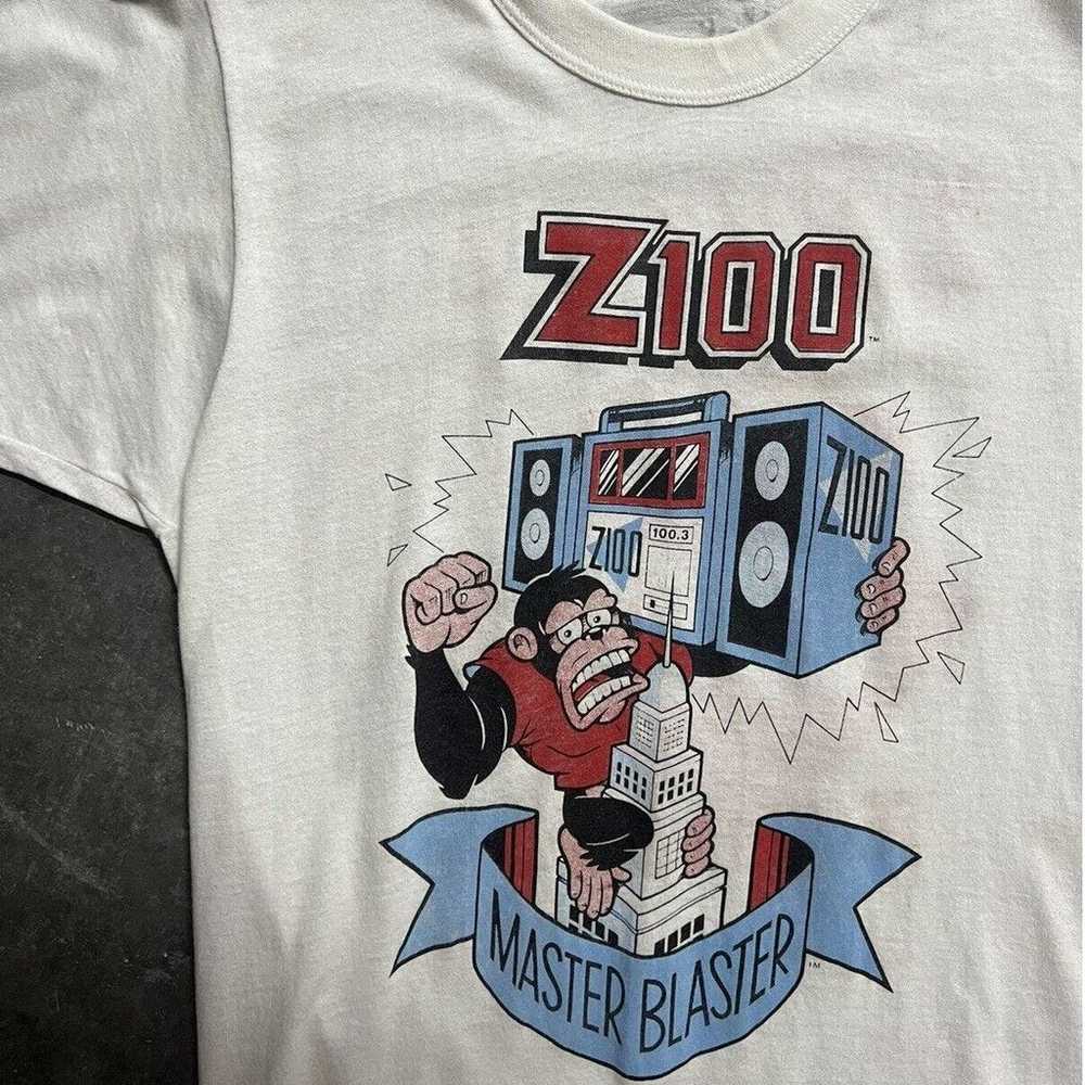 Z100 FM Radio Vintage 80s Graphic T-Shirt - image 2