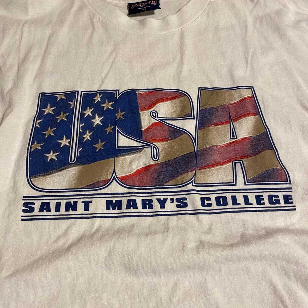 Vintage St. Mary College T Shirt XL Jansport Made… - image 2