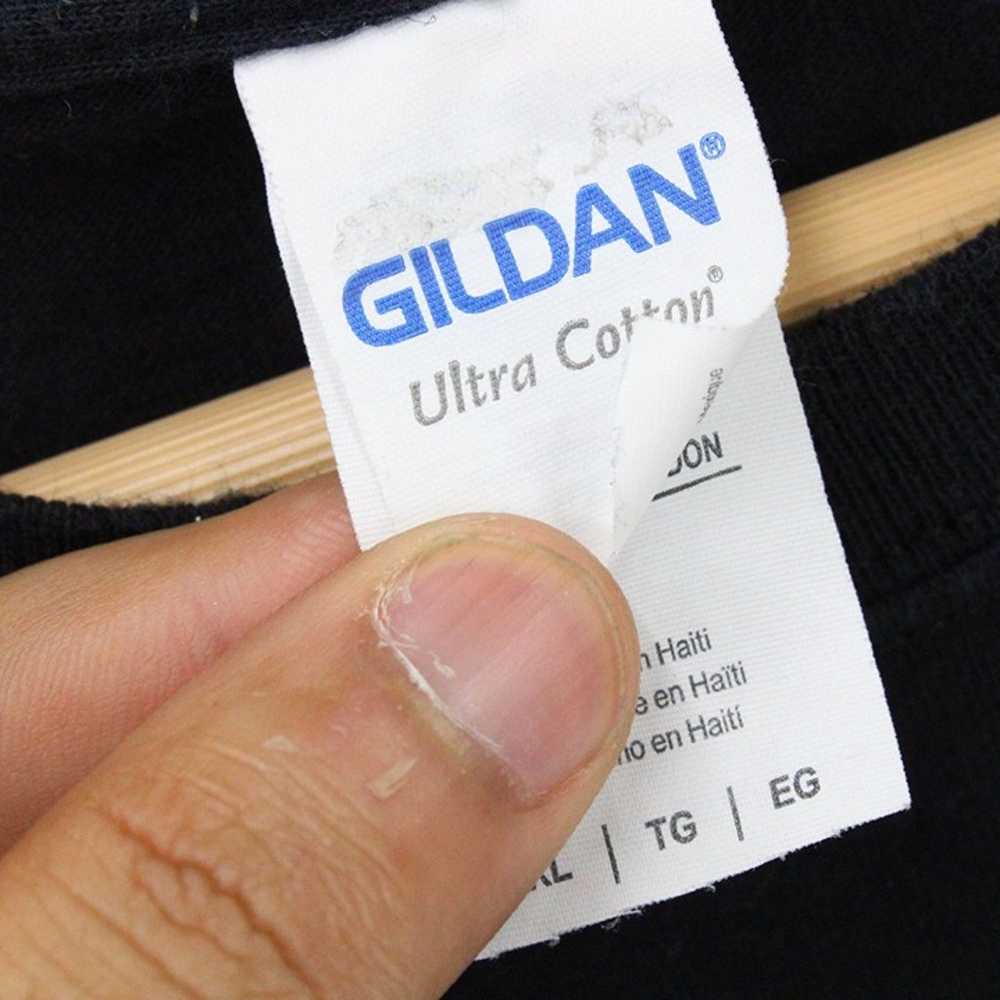 Vintage Gildan Shirt Mens Black Short Sleeve PLUT… - image 6