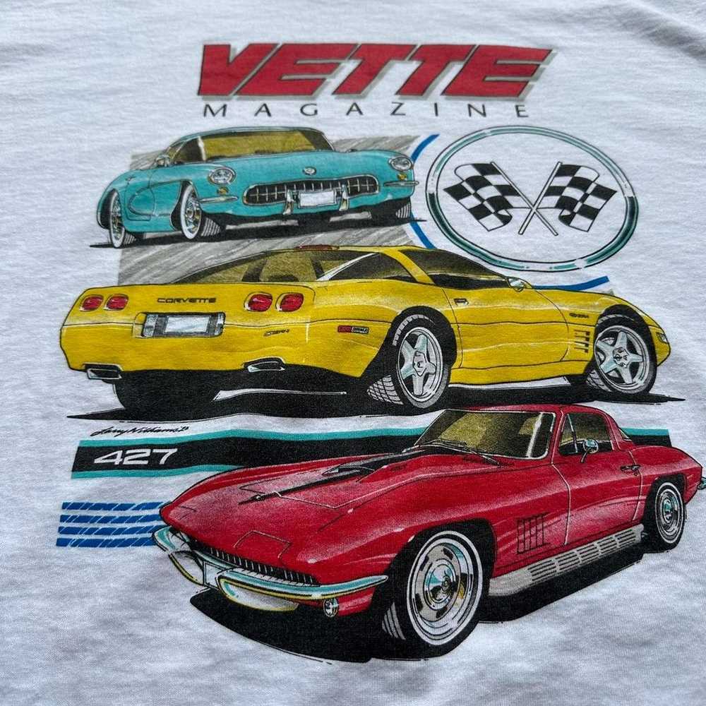 Vintage 90s Corvette (vette magazine) t shirt - image 3