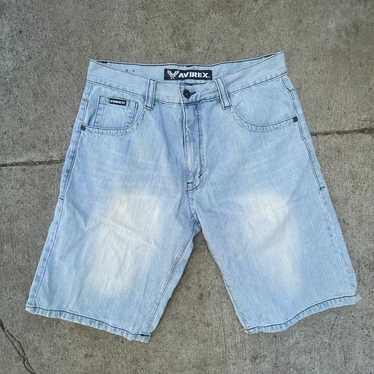 Vintage Y2K Avirex Denim Baggy Shorts Loose Fit  M