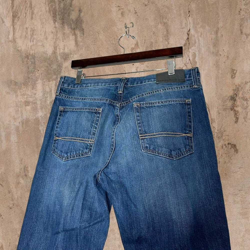 Vintage Tommy Hilfiger Jeans Dark Wash Denim Stra… - image 1