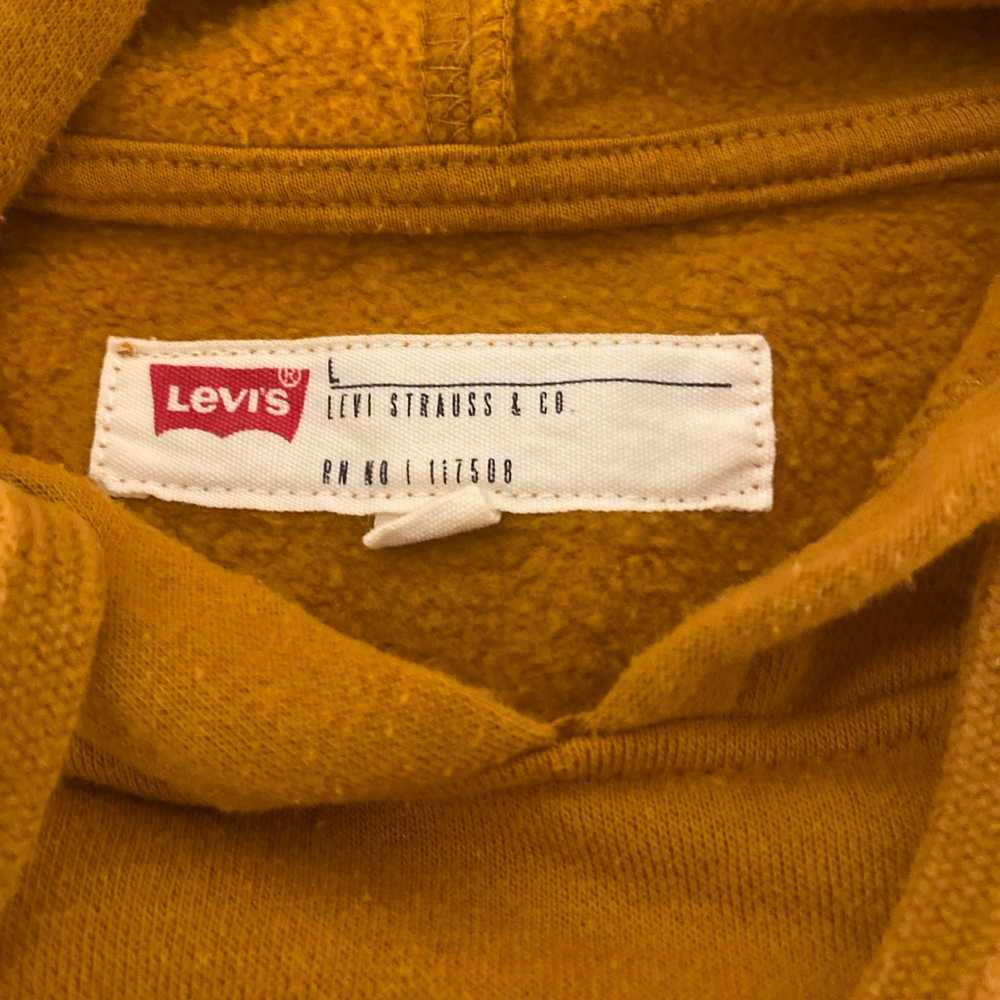 Vintage Levi’s mustard yellow hoodie sweatshirt m… - image 4