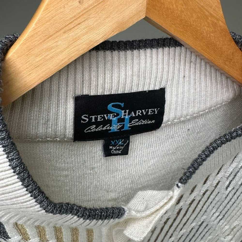 Vintage Knit Sweater Steve Harvey Brand Grandpa T… - image 2