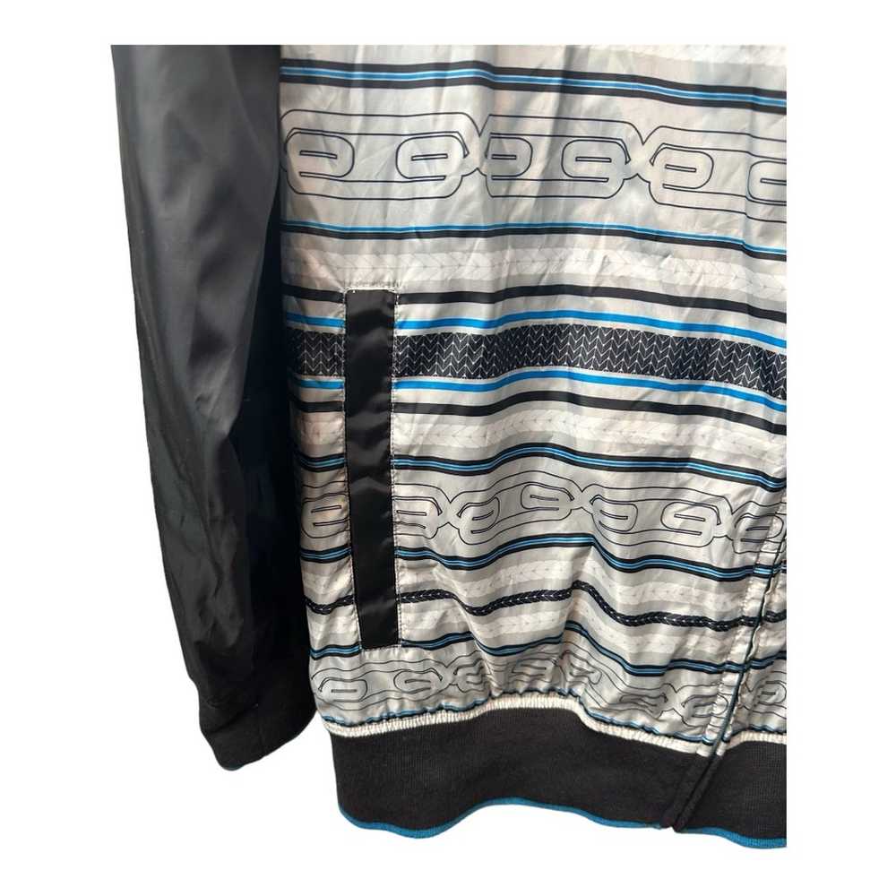 Vintage Enyce Jacket Mens XL Black White Blue Str… - image 3