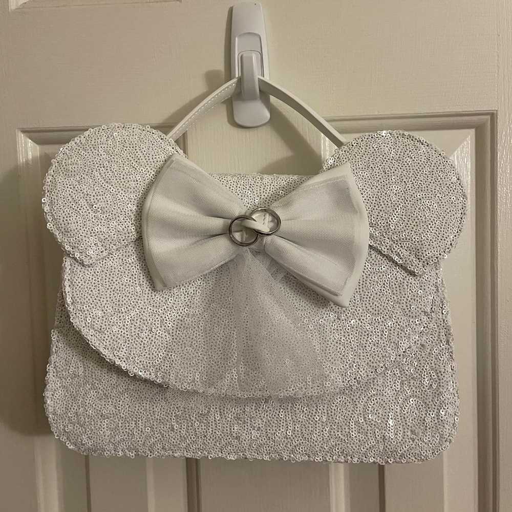 Loungefly Minnie Mouse sequin wedding crossbody b… - image 4