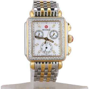 Michele Two-Tone Stainless Steel Two Tone Gold Pla