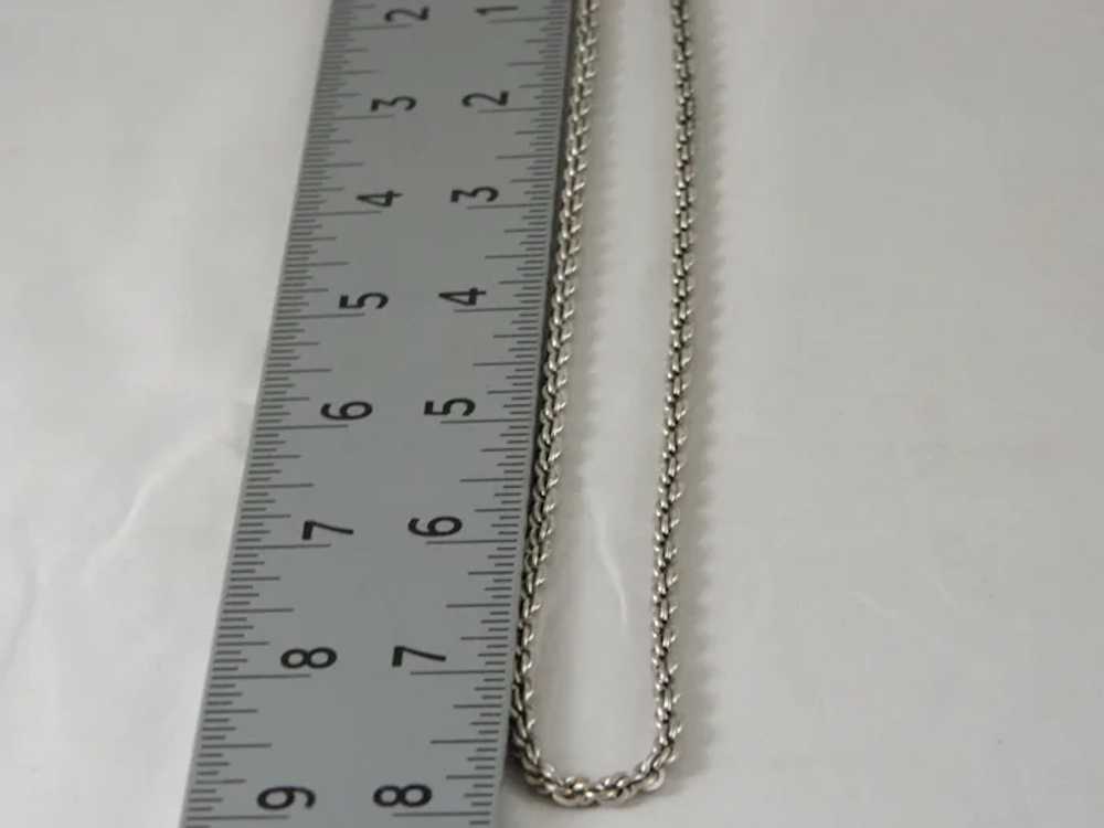 vintage Sterling Silver 4 MM Rope Chain Necklace … - image 2