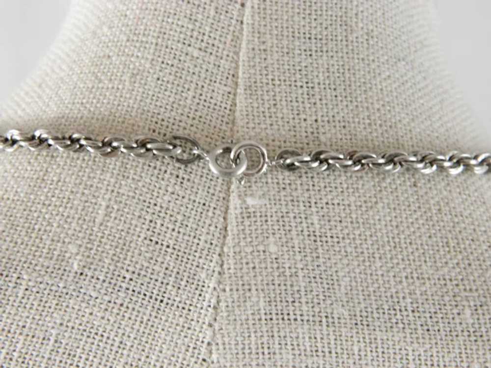 vintage Sterling Silver 4 MM Rope Chain Necklace … - image 3