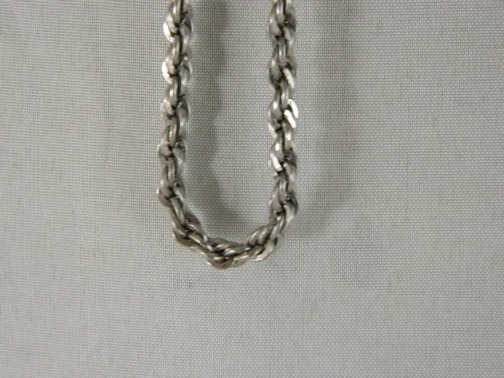 vintage Sterling Silver 4 MM Rope Chain Necklace … - image 4