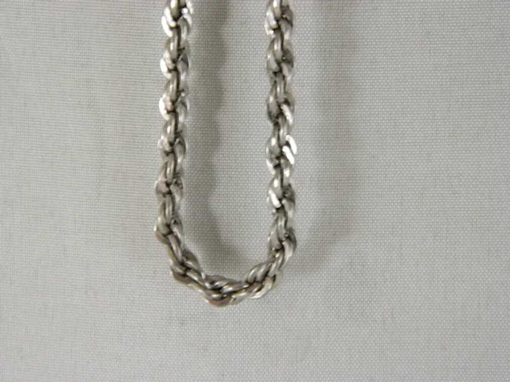 vintage Sterling Silver 4 MM Rope Chain Necklace … - image 6