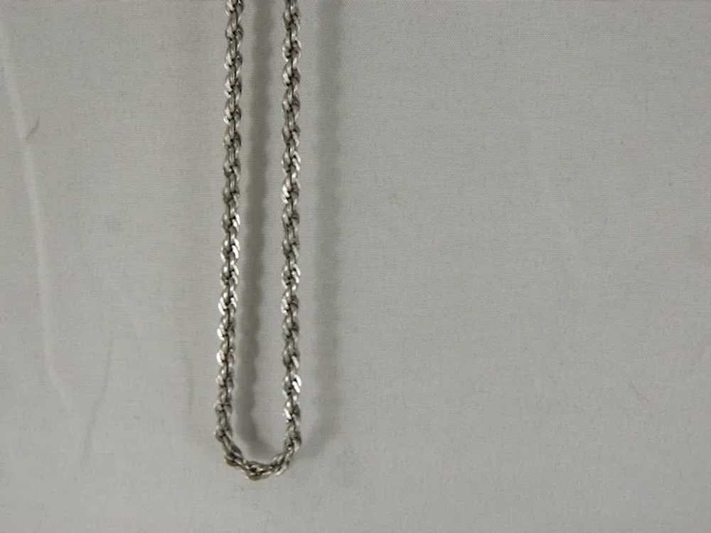 vintage Sterling Silver 4 MM Rope Chain Necklace … - image 9