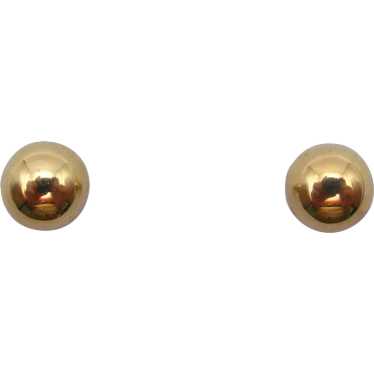 6mm 14k Yellow Gold Ball Earrings - image 1