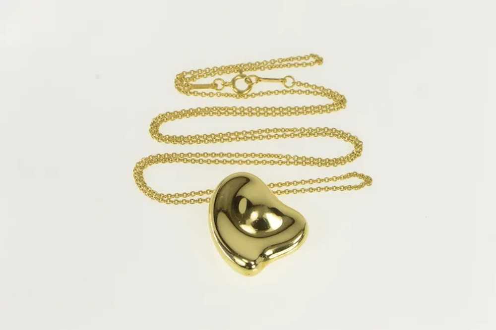 18K Tiffany & Co Elsa Peretti Heart Chain Necklac… - image 2
