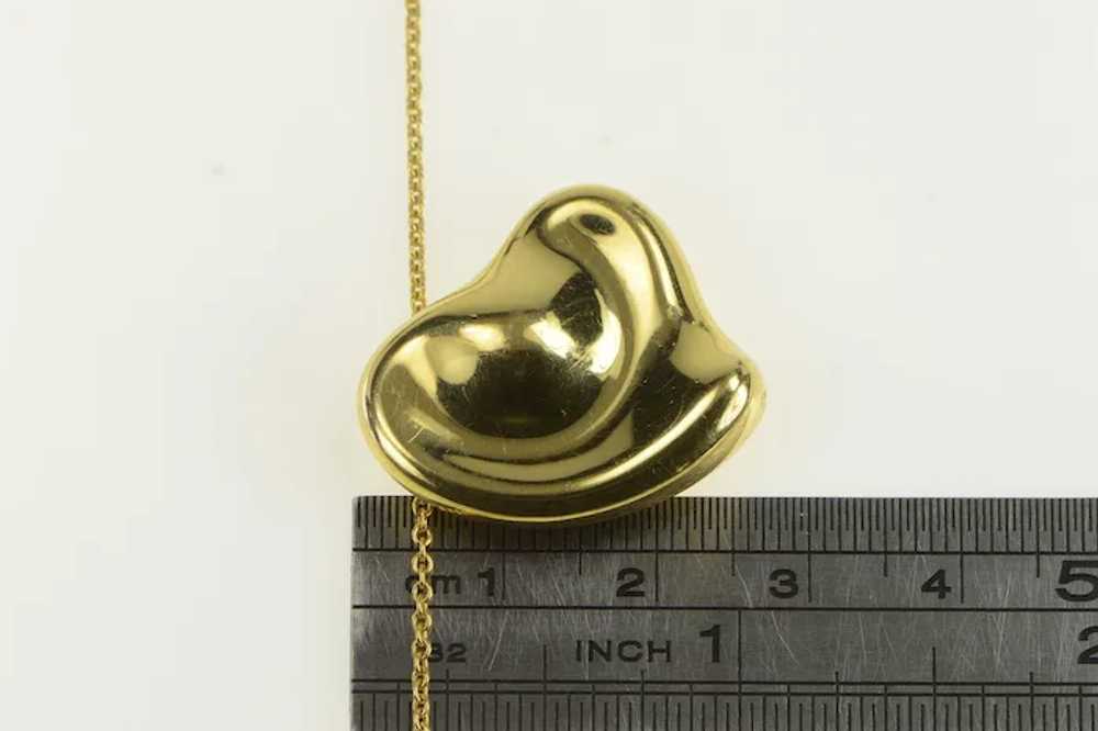 18K Tiffany & Co Elsa Peretti Heart Chain Necklac… - image 4
