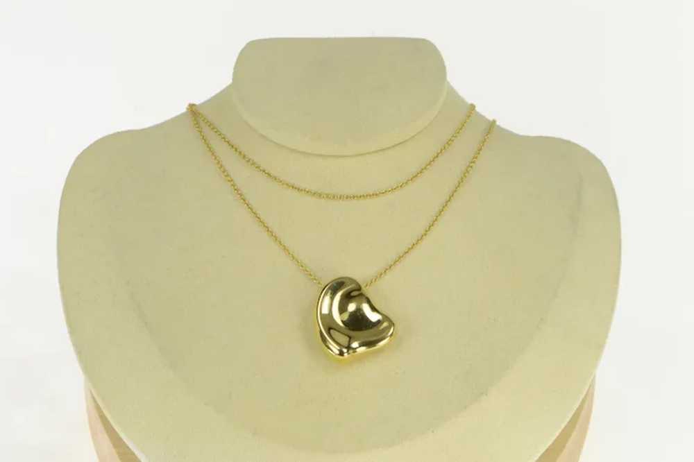 18K Tiffany & Co Elsa Peretti Heart Chain Necklac… - image 5