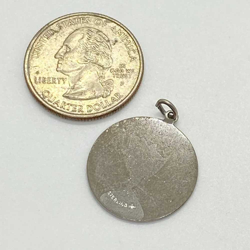 Enameled Vintage Sweet Heart Charm Sterling Silver - image 2