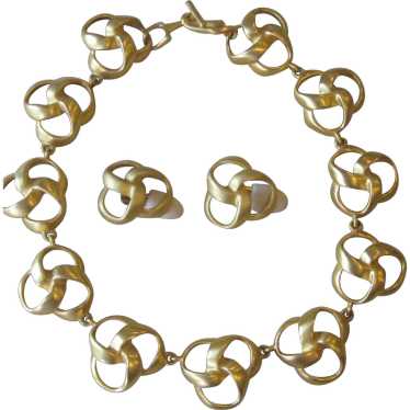 Les Bernard- Couture Runway Necklace and Earrings - image 1