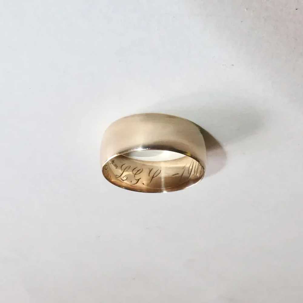 14k Rose Gold Band Ring dated 1904 - image 11