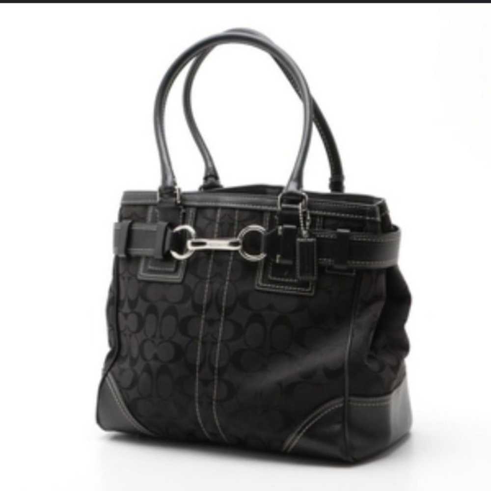 Large COACH Belted Handbag Black - image 1