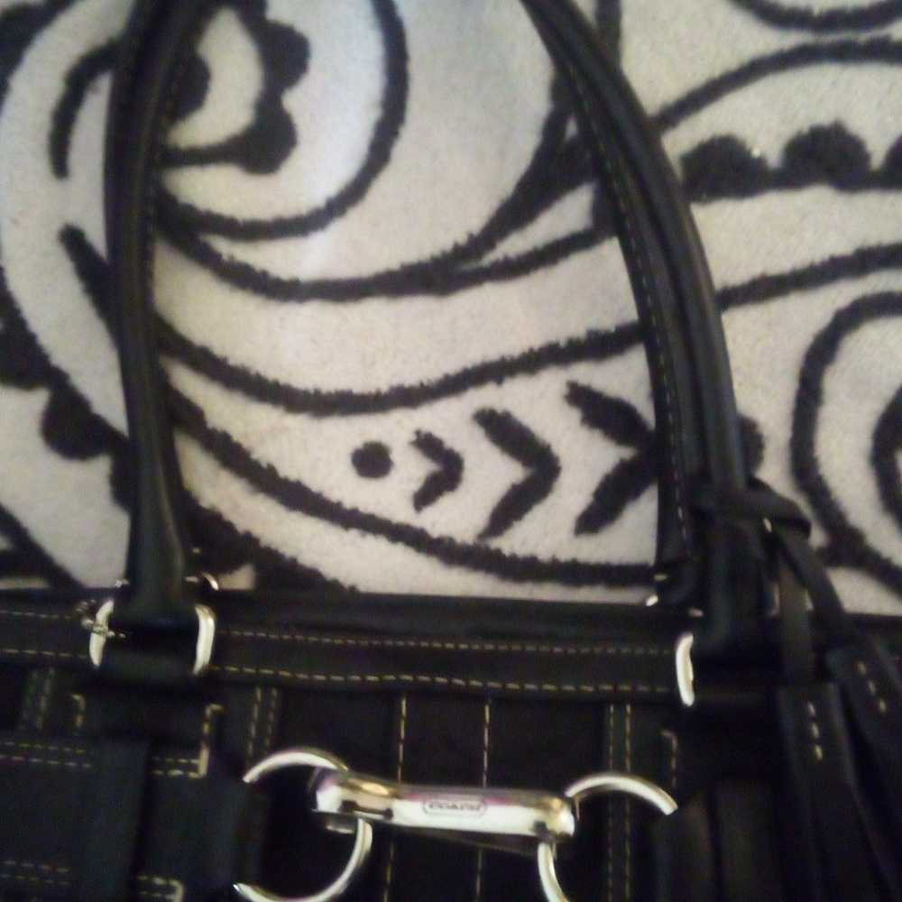 Large COACH Belted Handbag Black - image 4