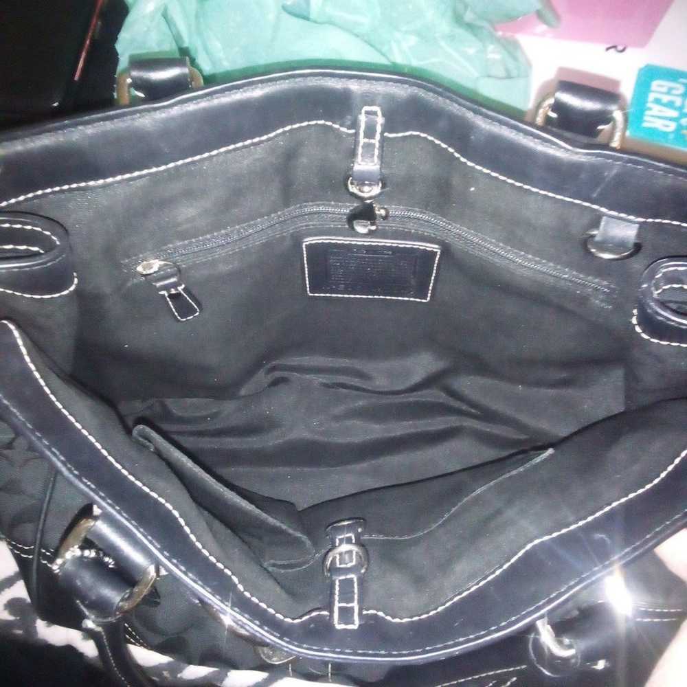 Large COACH Belted Handbag Black - image 5