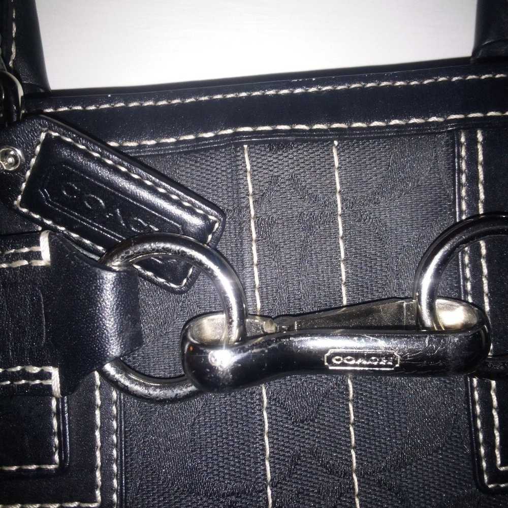 Large COACH Belted Handbag Black - image 7