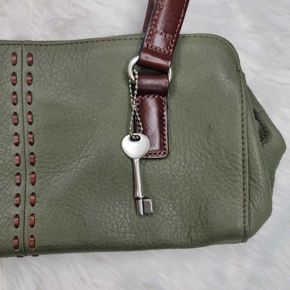Fossil Green Lane Leather Purse/Satchel - image 3