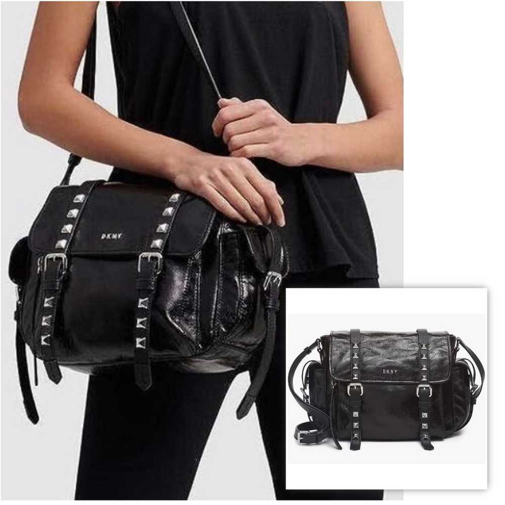 Studded DKNY Messenger Bag - image 1