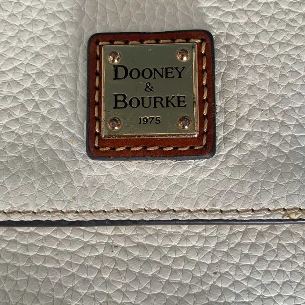 Dooney & Bourke Pebble Grain Foldover White Wrist… - image 3