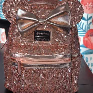 Minnie Mouse Rose Gold Backpack