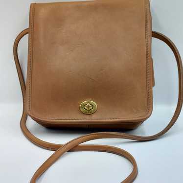 Vtg. 80s COACH Leather Shoulder Bag Crossbody Eng… - image 1