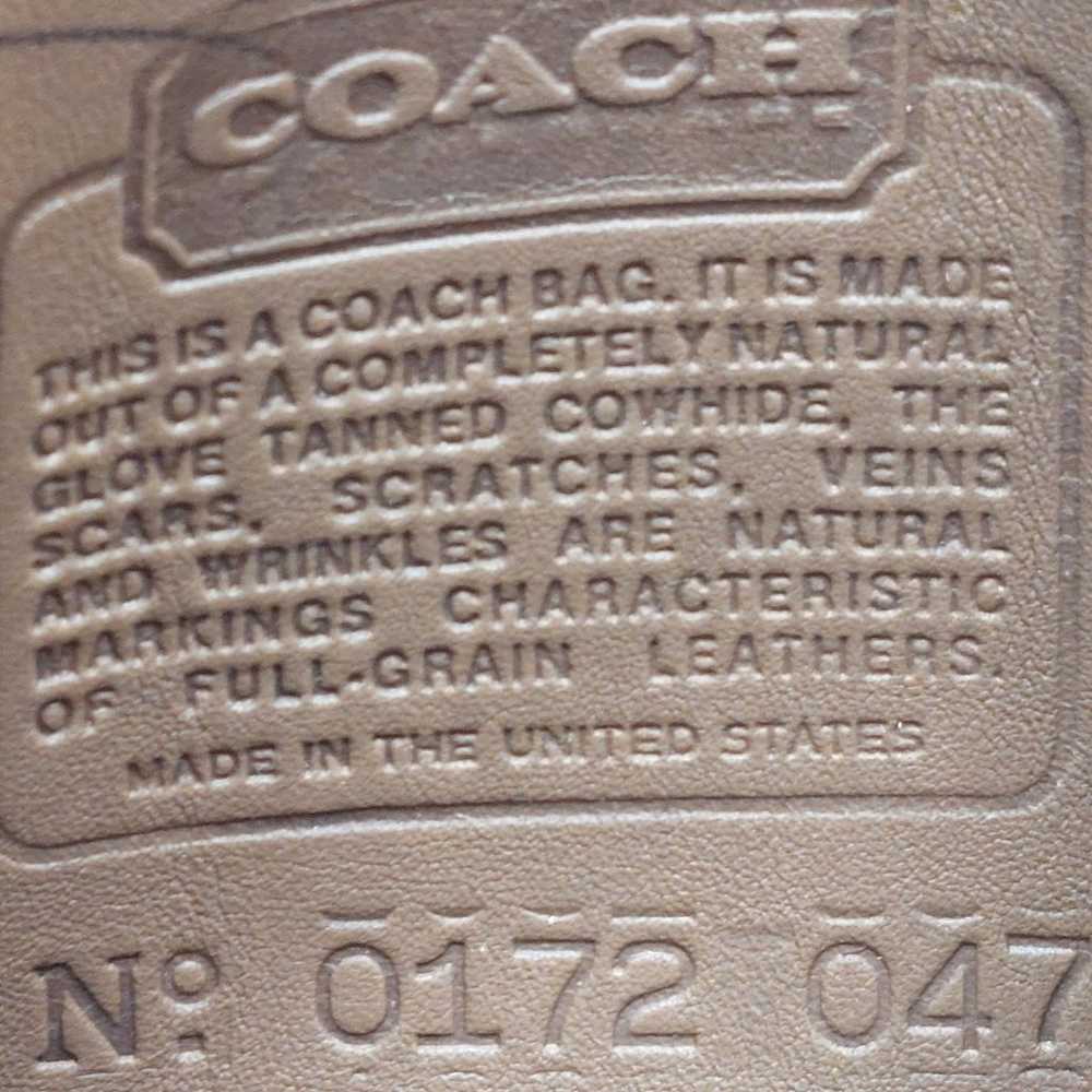Vtg. 80s COACH Leather Shoulder Bag Crossbody Eng… - image 8