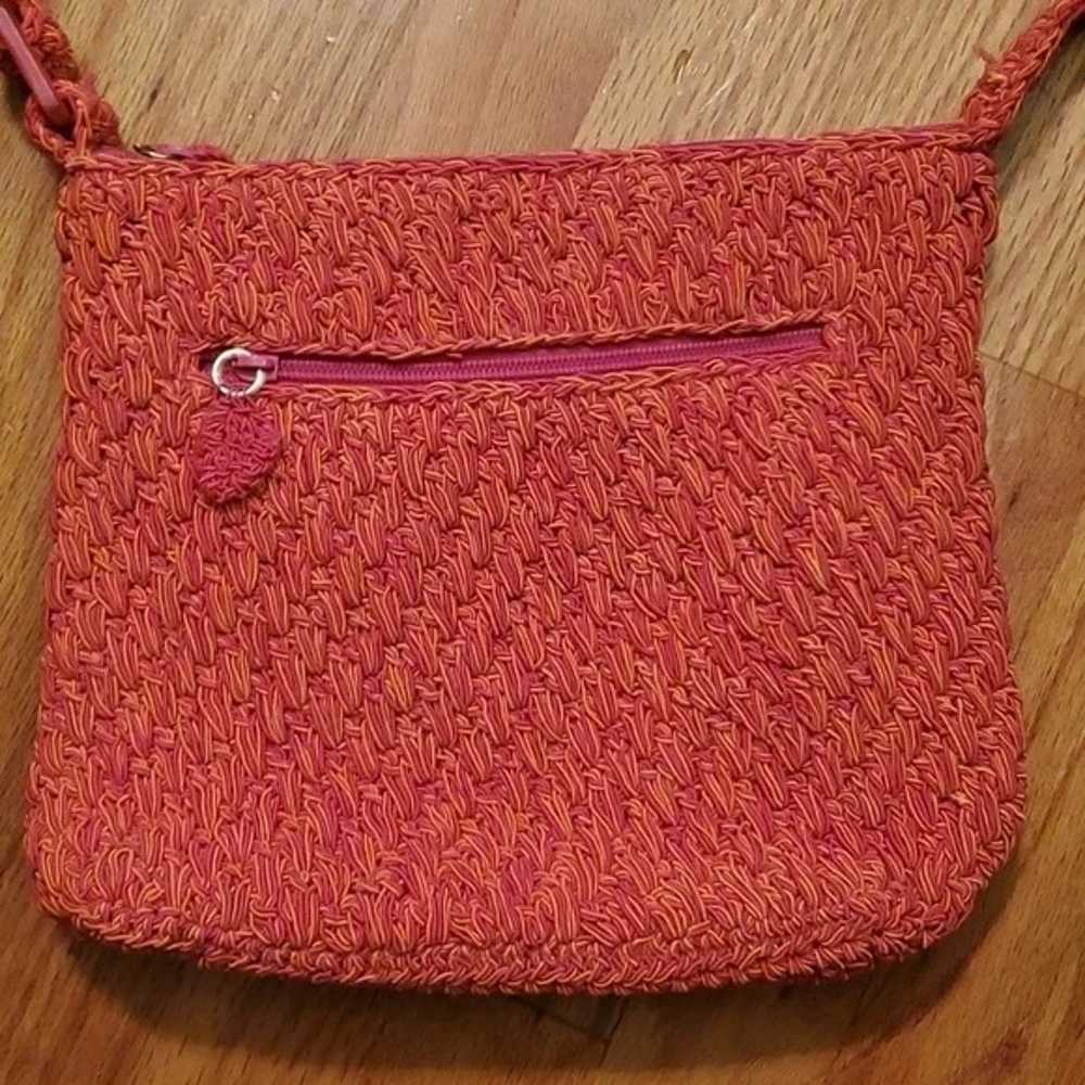 woven crochet style shoulder bag purse - image 2